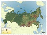 Carte relief Russie