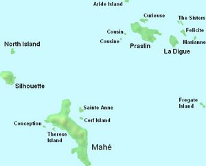 Carte géographique Seychelles