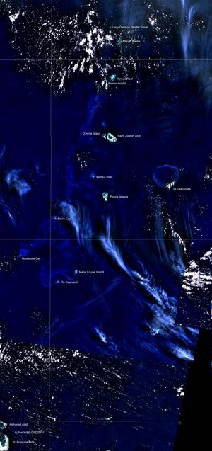 Carte satellite Seychelles