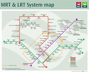 Carte ferroviaire Singapour