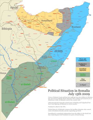 Carte régions Somalie