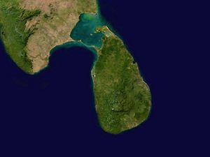 Carte satellite Sri Lanka