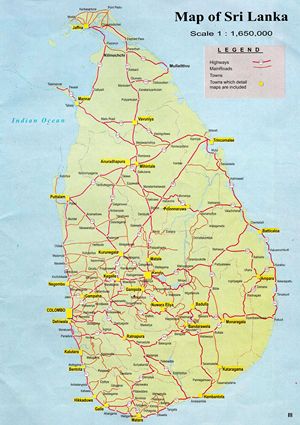 Carte Sri Lanka
