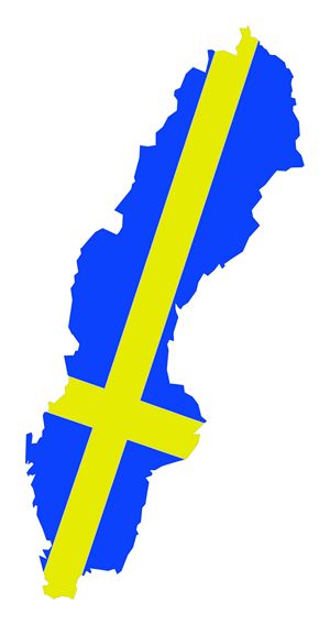 Carte drapeaux Suède