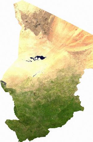 Carte satellite Tchad