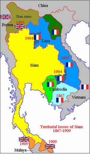 Carte drapeaux Thaïlande