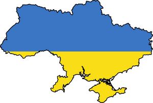 Carte drapeaux Ukraine