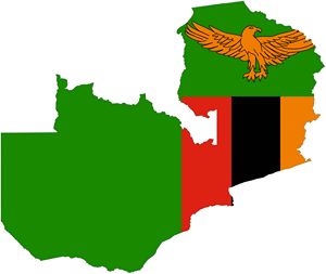 Carte drapeaux Zambie