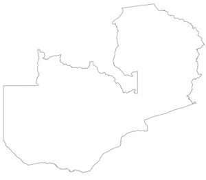 Carte Zambie vierge