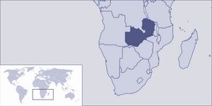 Localiser Zambie sur carte du monde